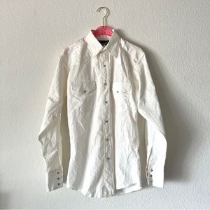 Vintage Wrangler Authentic Western Shirts Snap Button Down Size Small